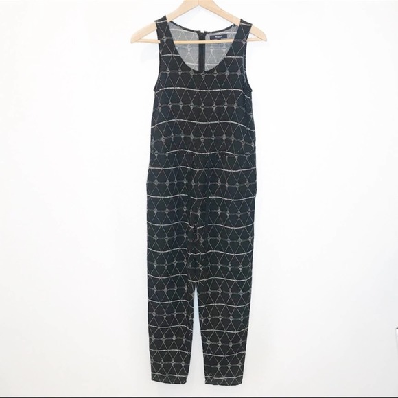 Madewell Batik Drawstring Sleeveless Jumpsuit Size Small - Picture 2 of 4